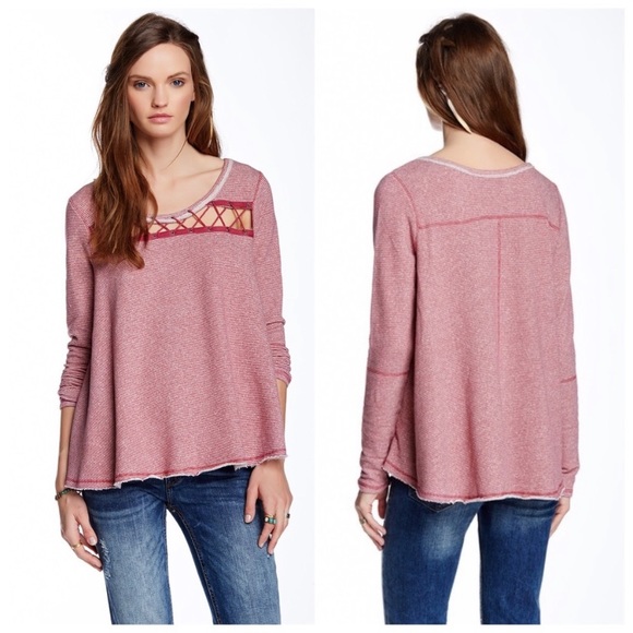 Free People Sweaters - Free People Lacey Love Pullover Sweater Berry M